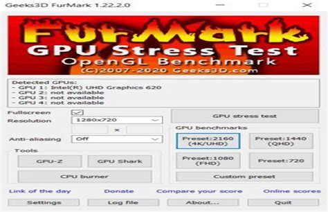 ekran kartı test online.